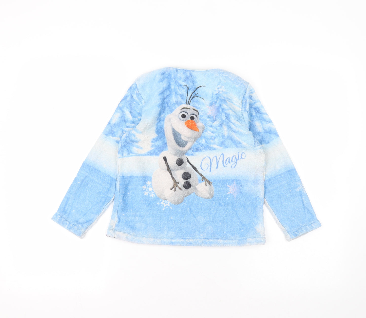 George Girls Blue Round Neck  Polyester Pullover Jumper Size 5-6 Years   - Frozen