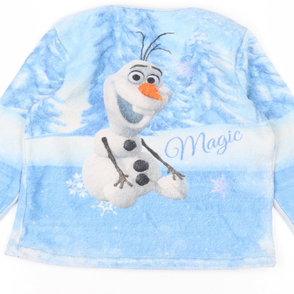 George Girls Blue Round Neck  Polyester Pullover Jumper Size 5-6 Years   - Frozen