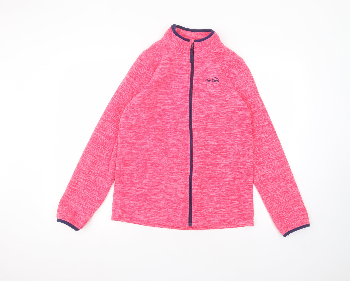 Peter Storm Girls Pink Round Neck  Polyester Full Zip Jumper Size 13 Years