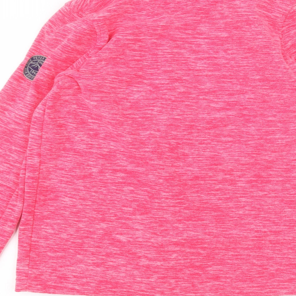 Peter Storm Girls Pink Round Neck  Polyester Full Zip Jumper Size 13 Years