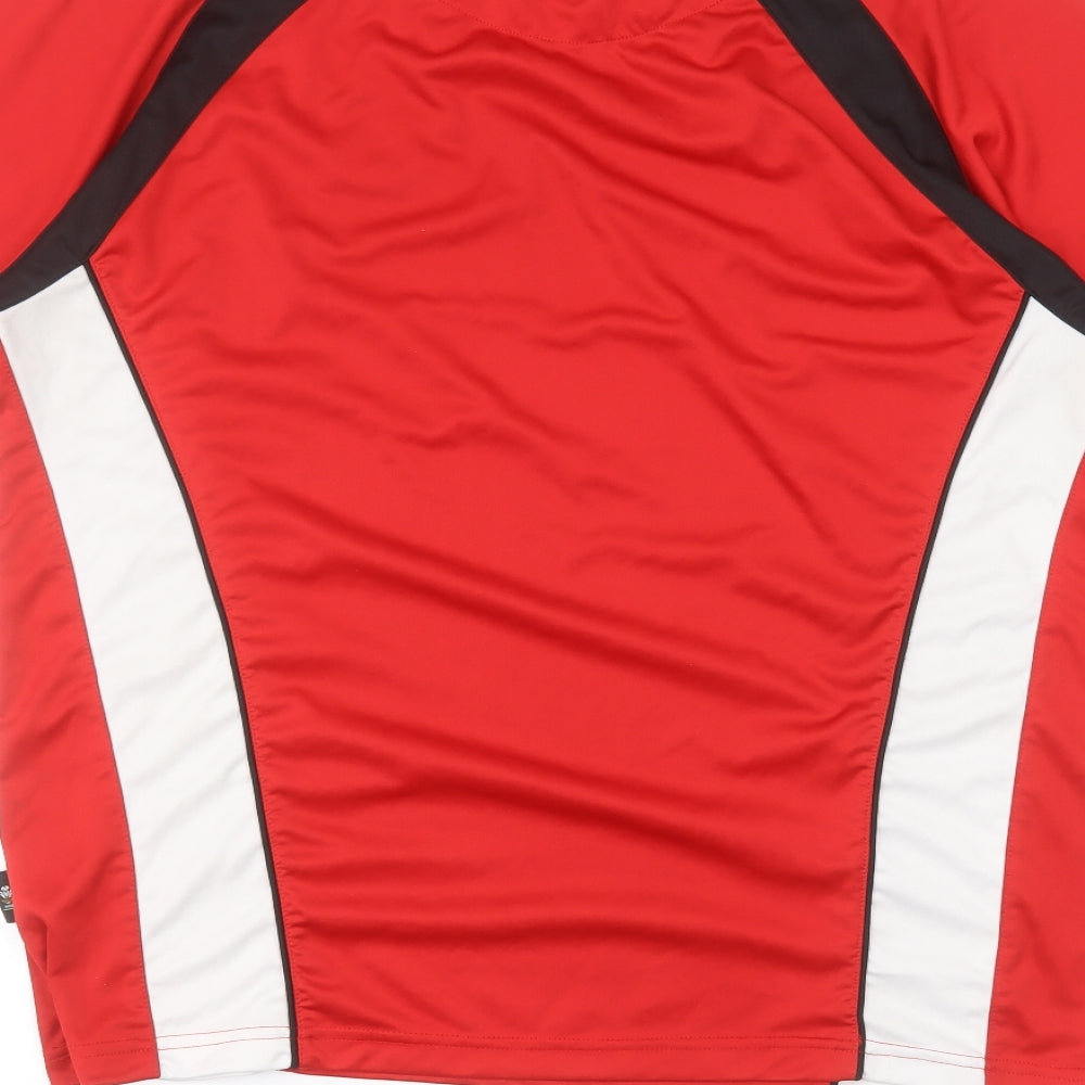 Welsh Rugby Union Mens Red  Polyester  T-Shirt Size XL Round Neck