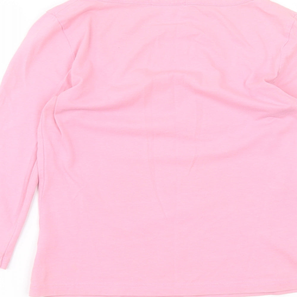 George Womens Pink  Cotton Basic T-Shirt Size 10 Round Neck