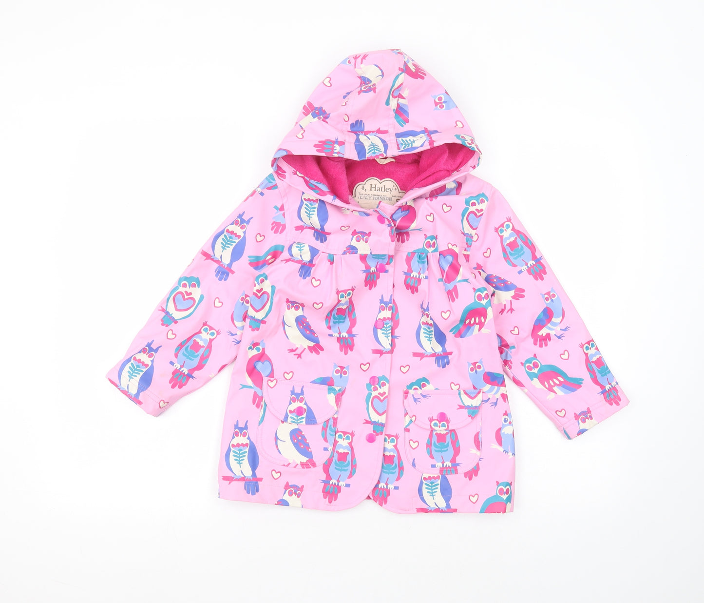 Hatley Girls Pink   Rain Coat Coat Size 5 Years
