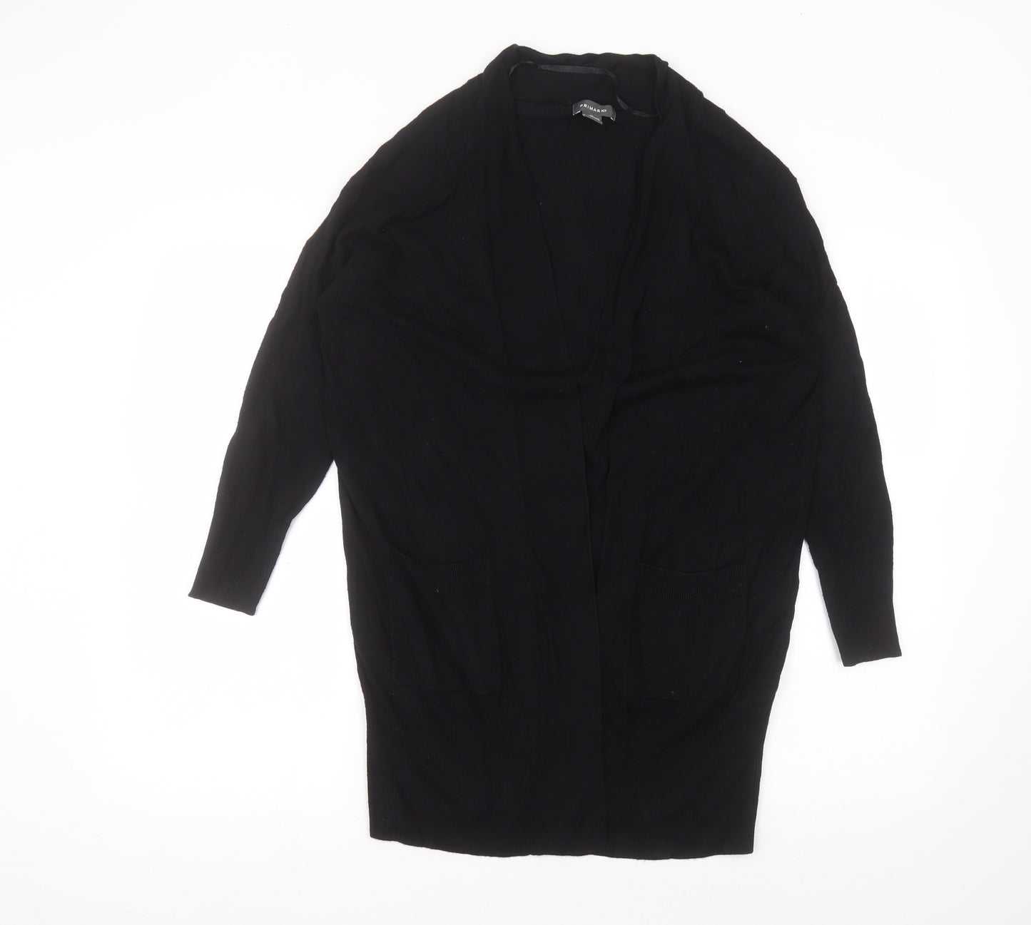 Primark Womens Black V-Neck  Viscose Cardigan Jumper Size XS