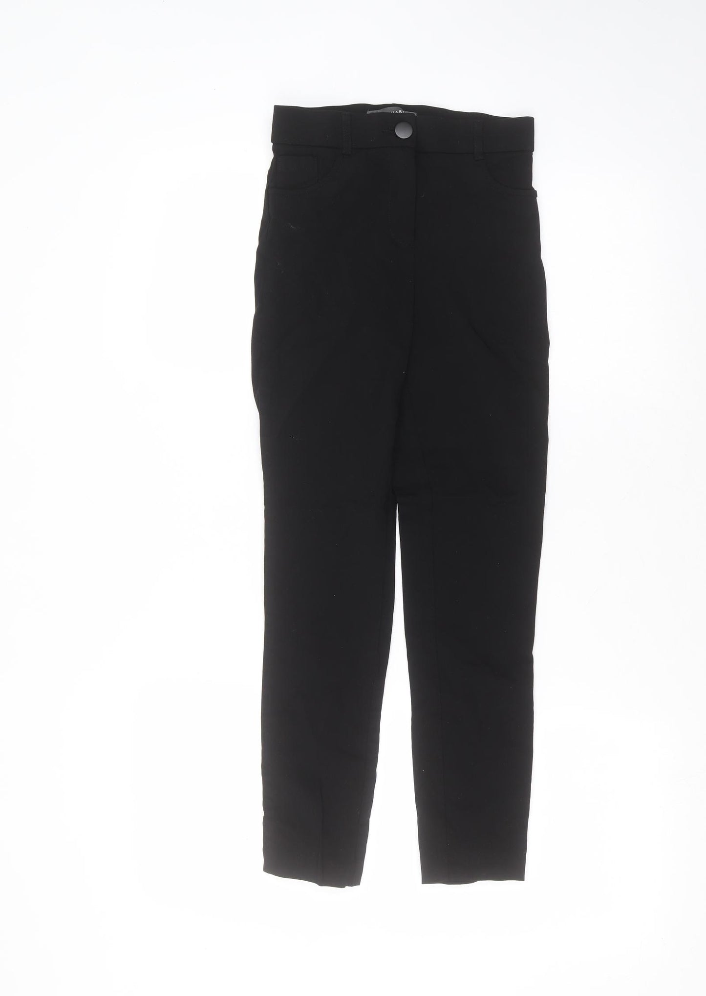Primark Womens Black  Viscose Trousers  Size 6 L22 in Regular