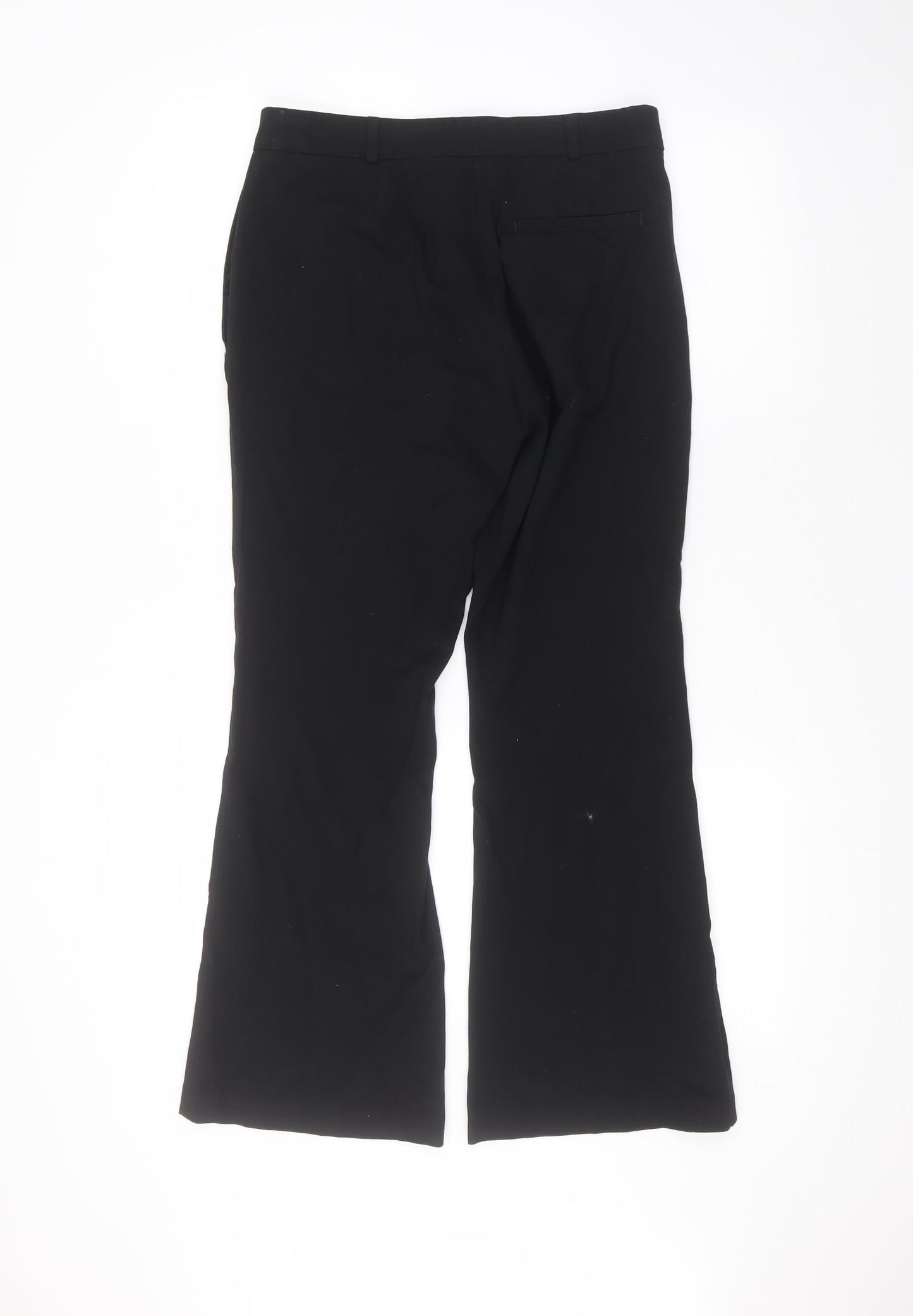 Marks and Spencer Womens Black  Polyester Trousers  Size 10 L25 in Regular