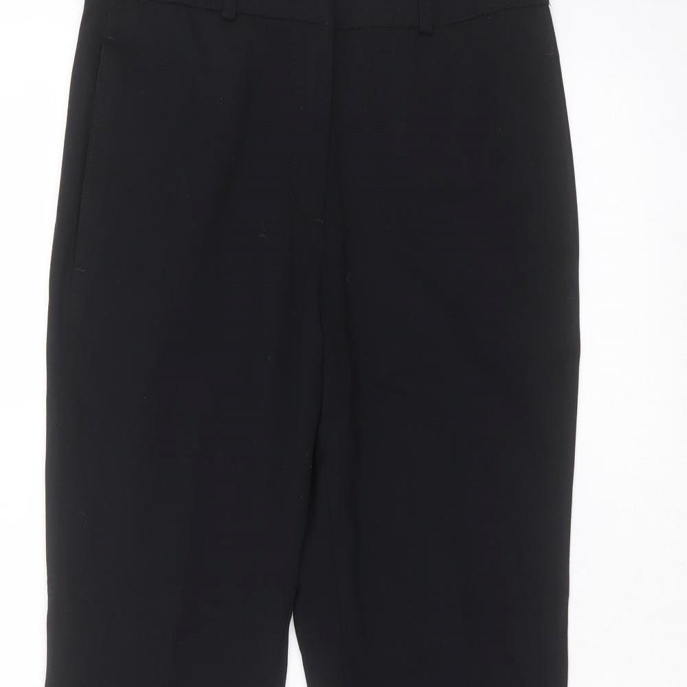 Marks and Spencer Womens Black  Polyester Trousers  Size 10 L25 in Regular