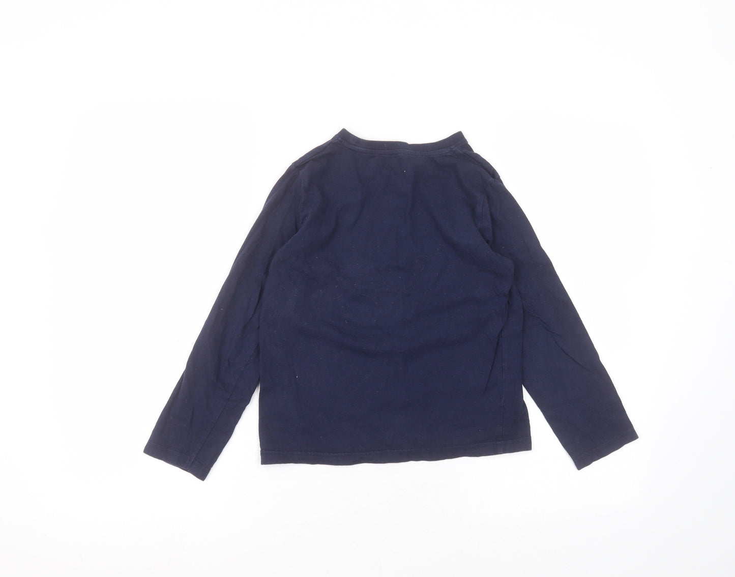 F&F Girls Blue  Cotton Basic T-Shirt Size 8-9 Years Round Neck