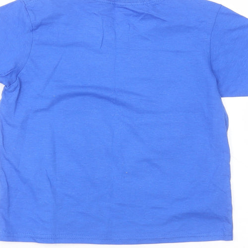 Illuminated Apparel Boys Blue  Cotton Basic T-Shirt Size 3-4 Years Round Neck