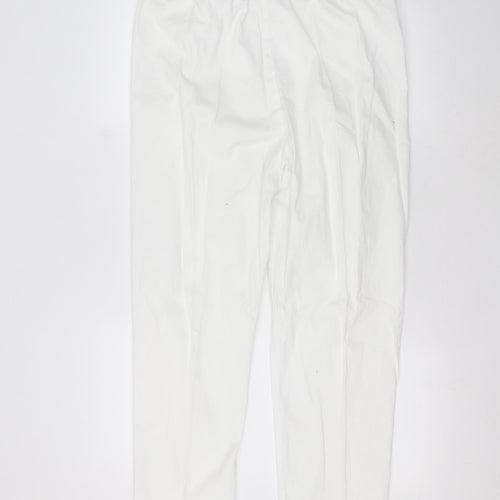 Being casual Womens White  Cotton Trousers  Size 22 L27 in Regular