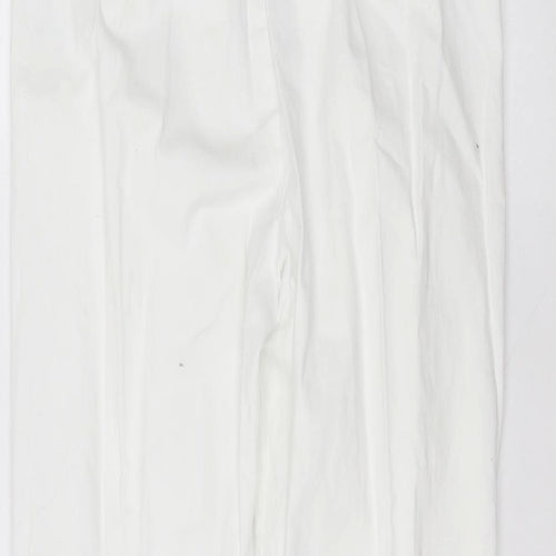 Being casual Womens White  Cotton Trousers  Size 22 L27 in Regular