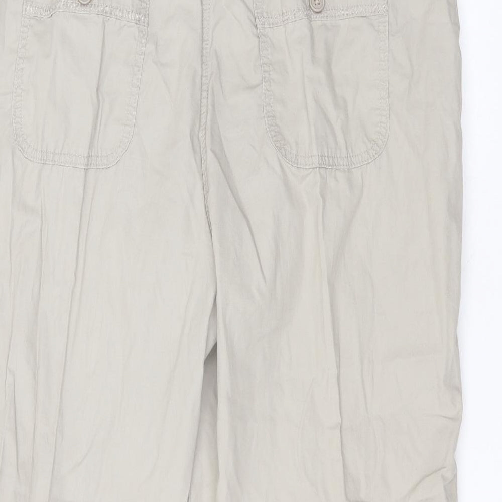 Marks and Spencer Mens Brown  Cotton Cropped Trousers Size 20 L21 in Regular