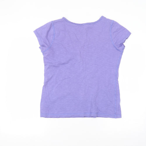 F&F Womens Purple  Cotton Basic T-Shirt Size 12 Round Neck