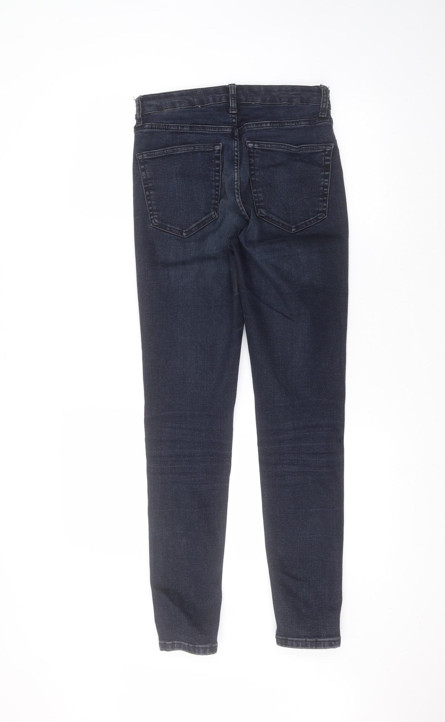 Topshop Womens Blue  Cotton Skinny Jeans Size 28 in L32 in Regular