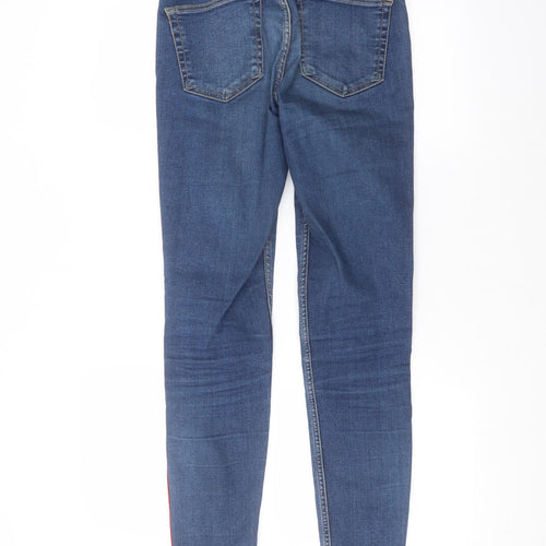 Topshop Mens Blue  Cotton Skinny Jeans Size 28 in L34 in Regular