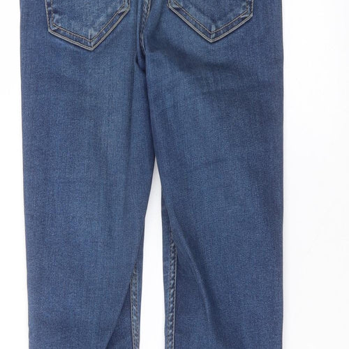 Topshop Mens Blue  Cotton Skinny Jeans Size 28 in L34 in Regular