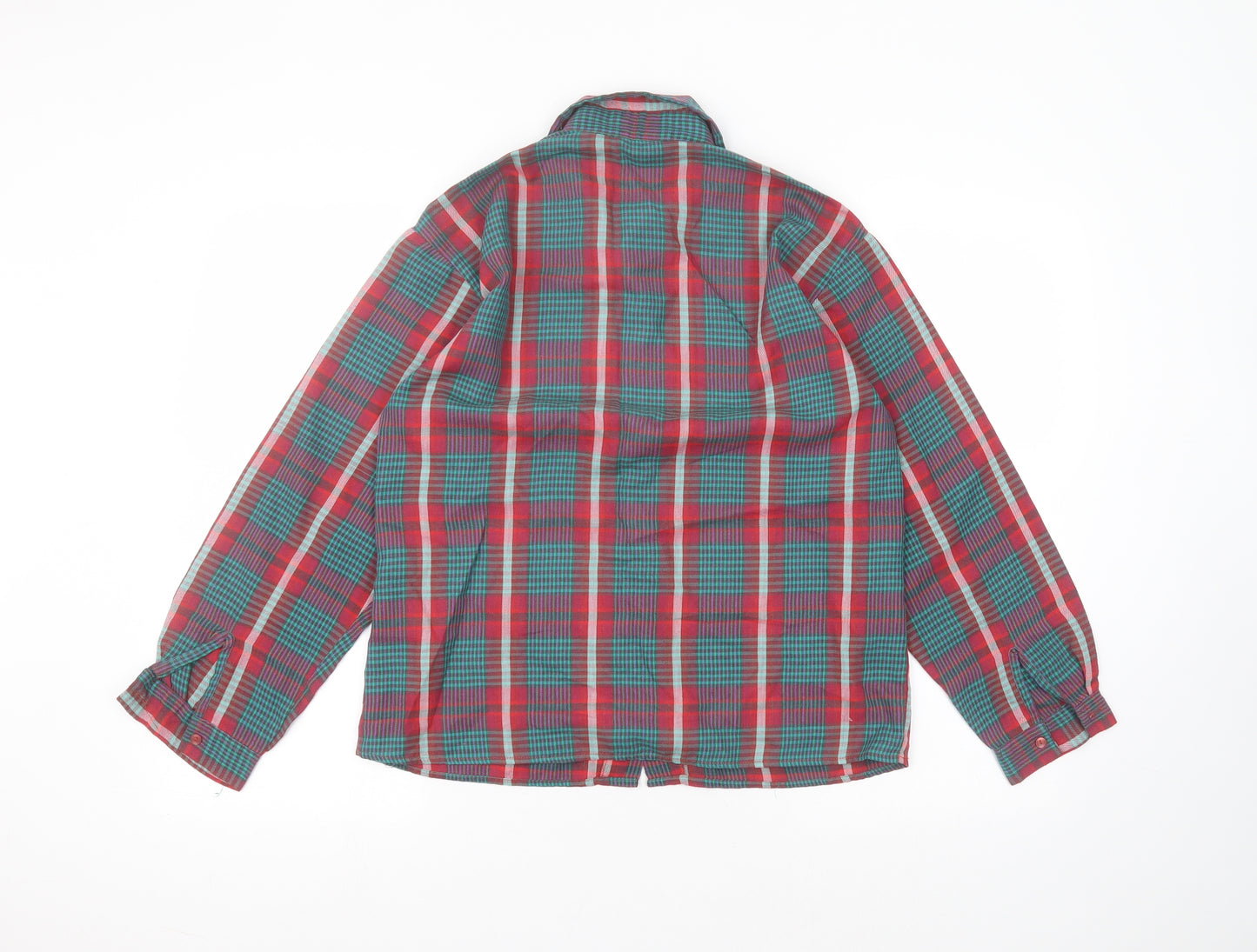 gamargue Womens Red  Polyester Basic Button-Up Size 12 Collared