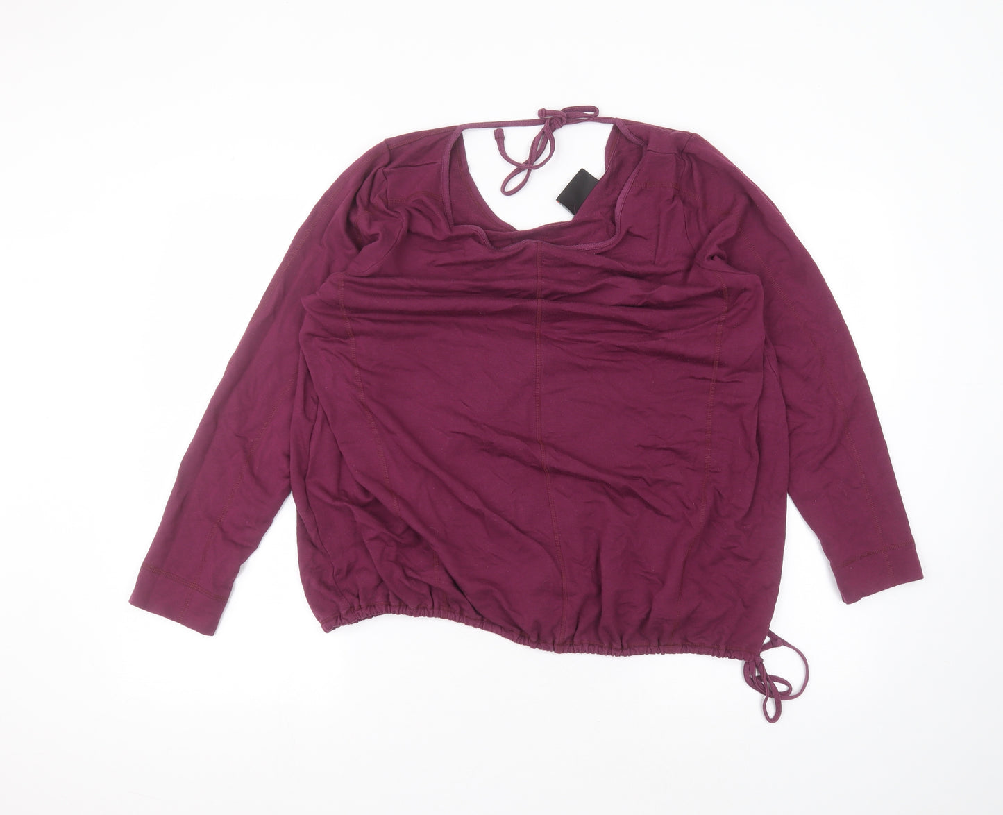 NEXT Womens Purple  Modal Basic T-Shirt Size 20 Round Neck