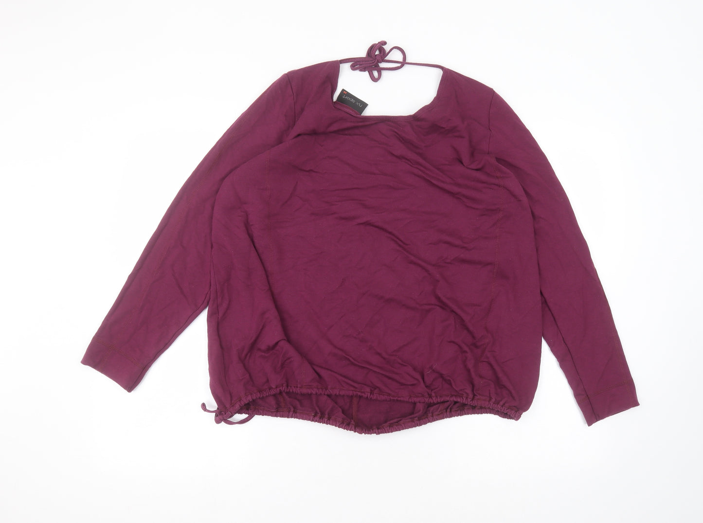 NEXT Womens Purple  Modal Basic T-Shirt Size 20 Round Neck