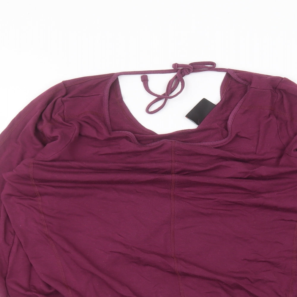 NEXT Womens Purple  Modal Basic T-Shirt Size 20 Round Neck