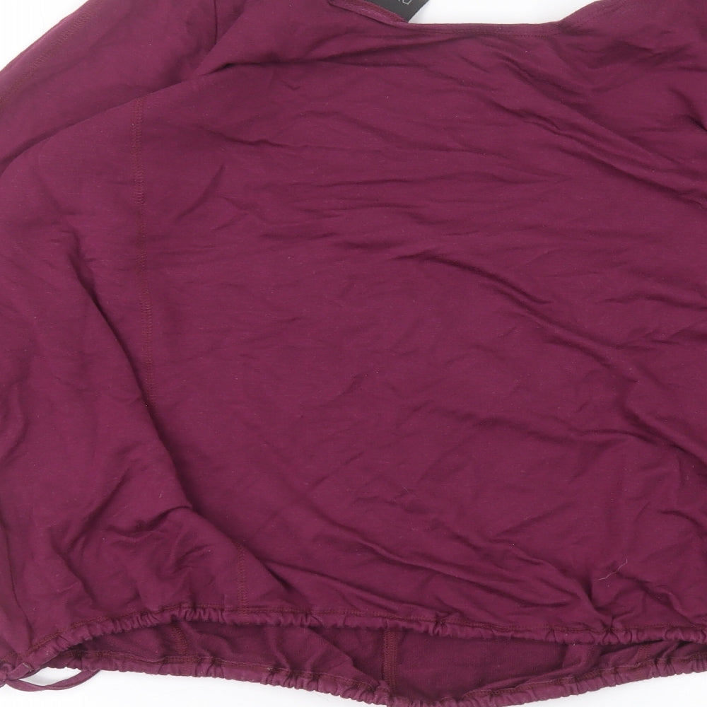 NEXT Womens Purple  Modal Basic T-Shirt Size 20 Round Neck