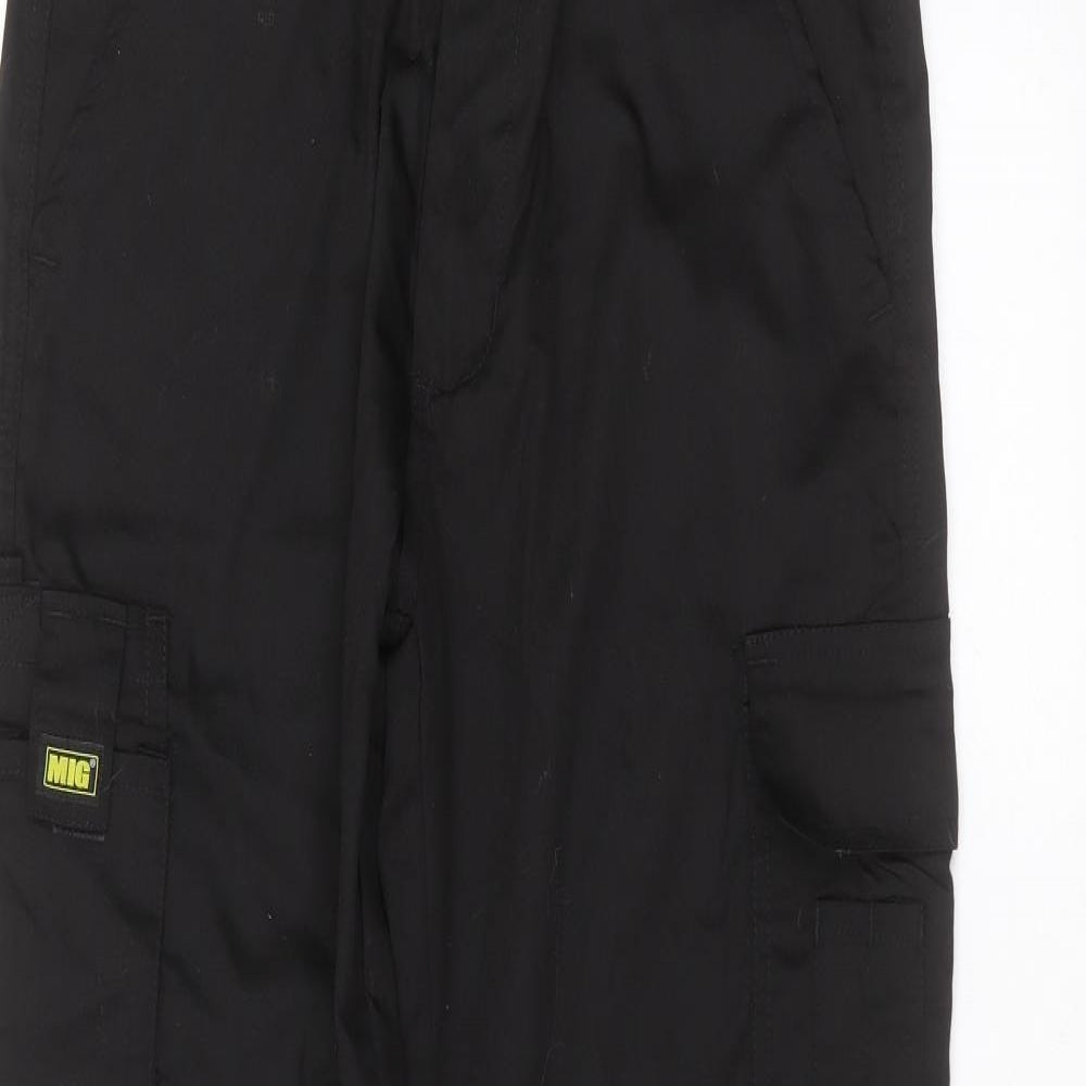 Mud Ice Gravel Mens Black  Cotton Cargo Trousers Size 32 in L33 in Regular