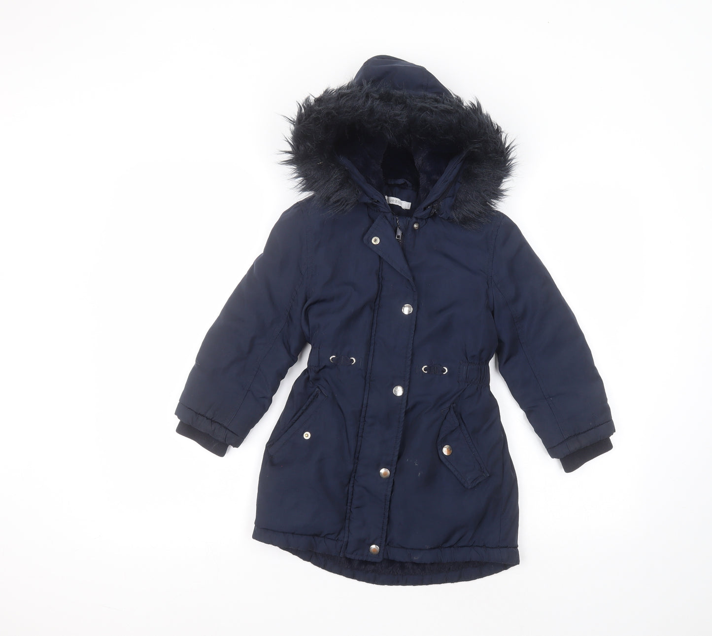 Blue Zoo Girls Blue   Parka Coat Size 6-7 Years
