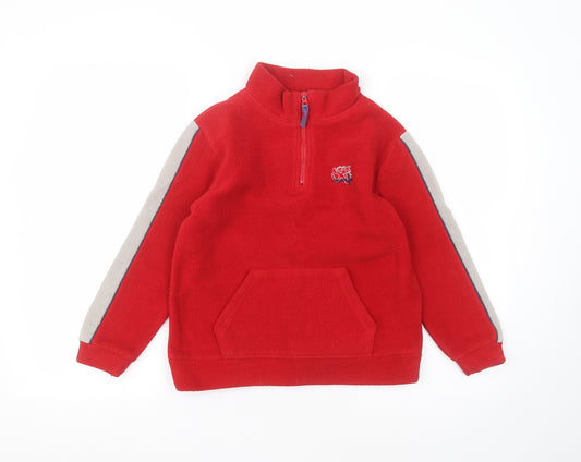 Kangaroo Boys Red Round Neck  Polyester Pullover Jumper Size 7-8 Years