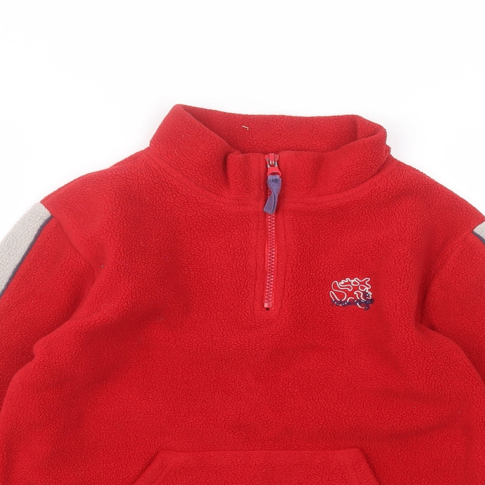 Kangaroo Boys Red Round Neck  Polyester Pullover Jumper Size 7-8 Years