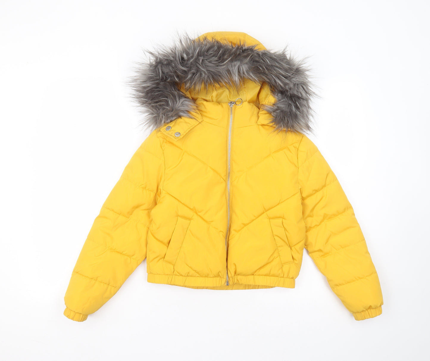New Look Girls Yellow   Parka Coat Size 9 Years
