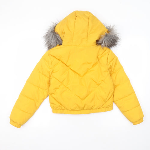 New Look Girls Yellow   Parka Coat Size 9 Years