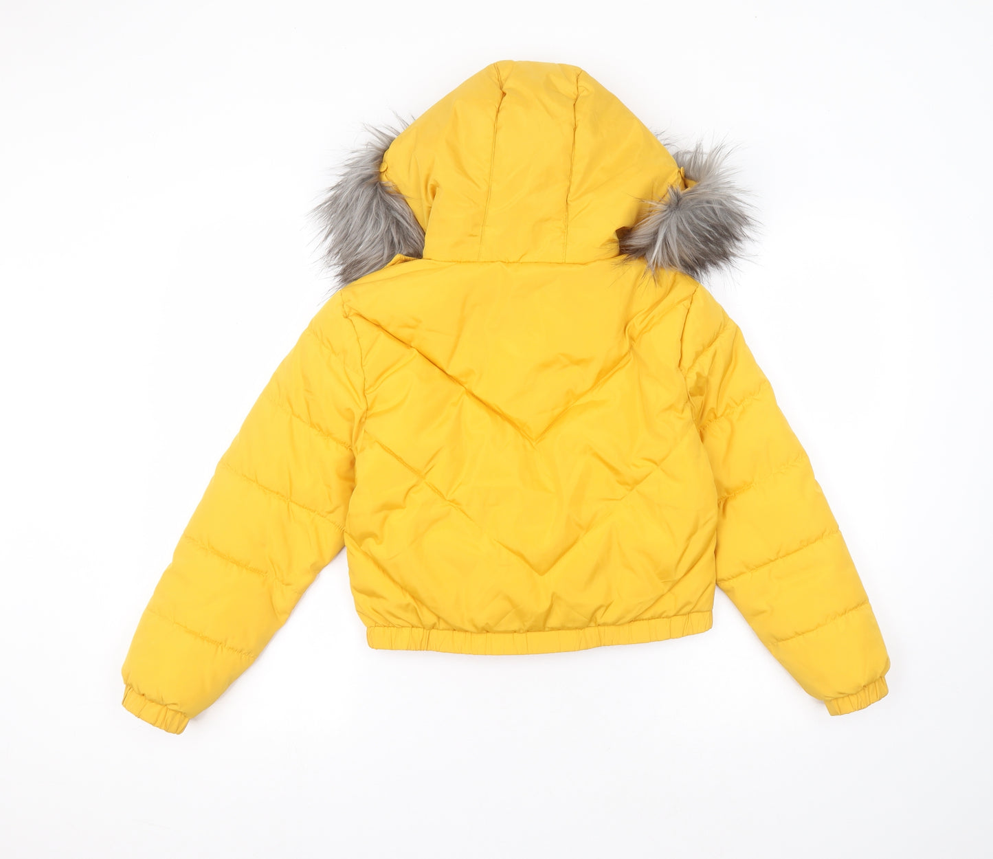 New Look Girls Yellow   Parka Coat Size 9 Years