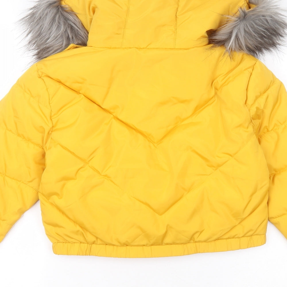 New Look Girls Yellow   Parka Coat Size 9 Years