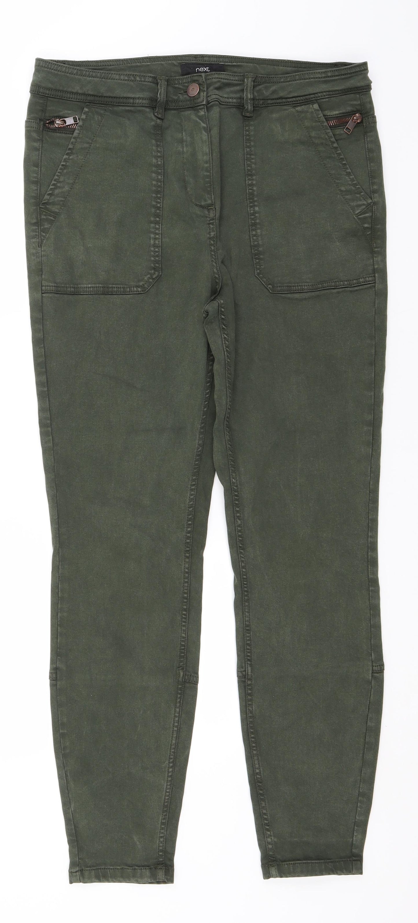 NEXT Womens Brown  Lyocell Straight Jeans Size 16 L30 in Regular