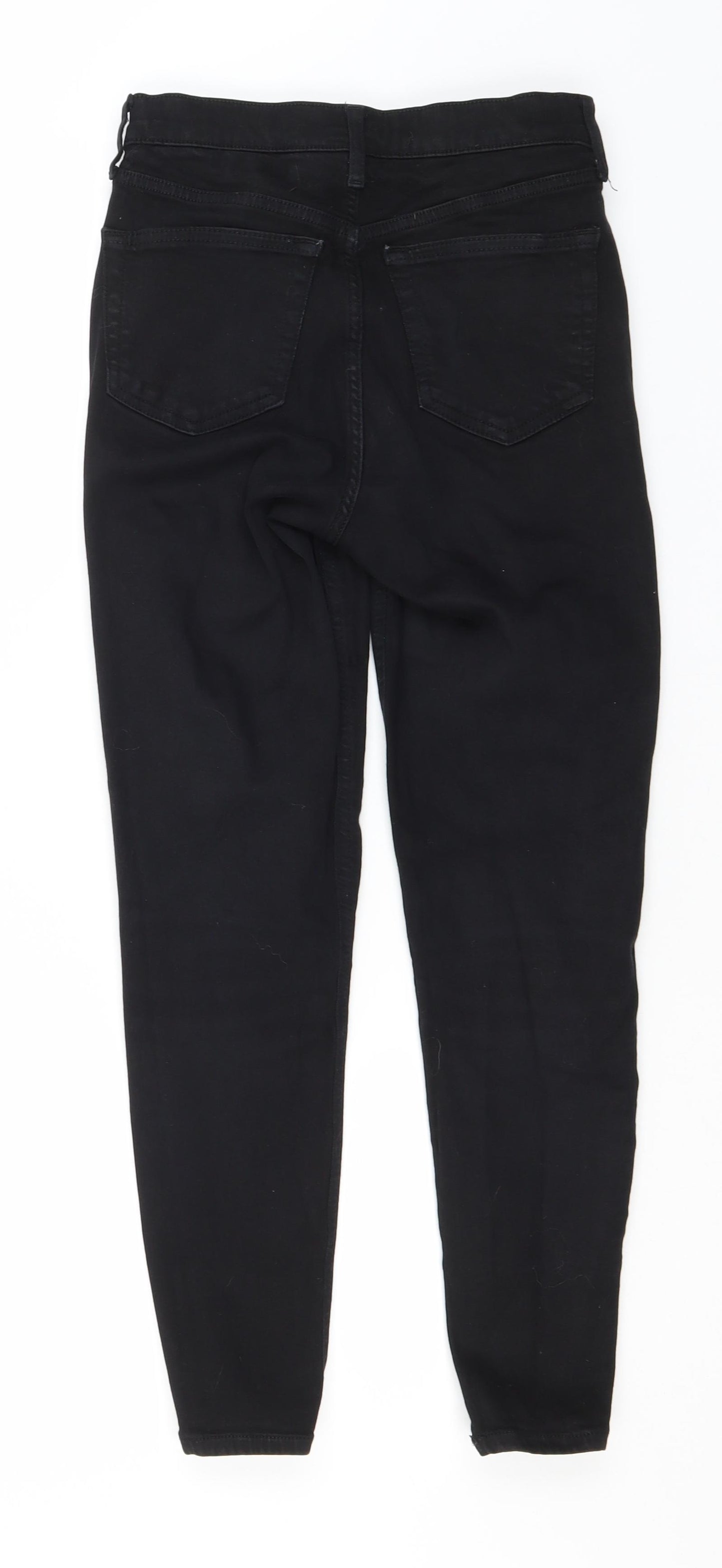 Topshop Womens Black  Cotton Skinny Jeans Size 26 in L26 in Regular