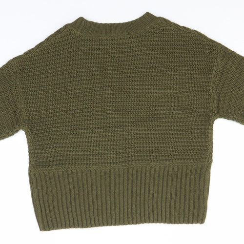 New Look Girls Brown Round Neck  Acrylic Pullover Jumper Size 14-15 Years