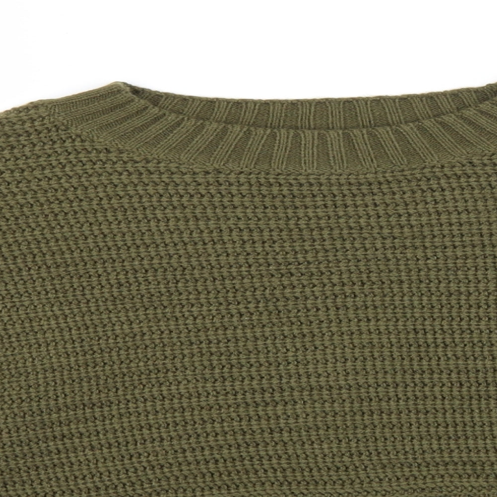 New Look Girls Brown Round Neck  Acrylic Pullover Jumper Size 14-15 Years