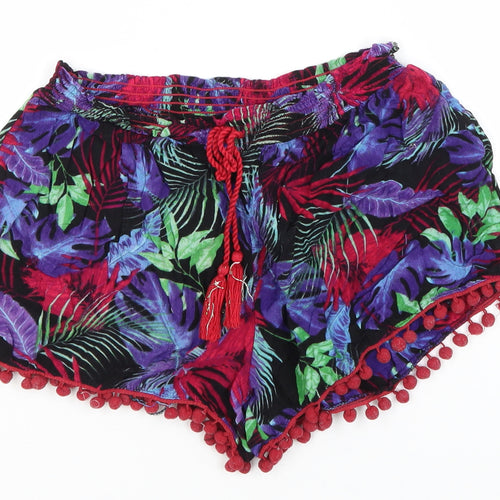 George Womens Multicoloured Floral Viscose Chino Shorts Size 8  Regular