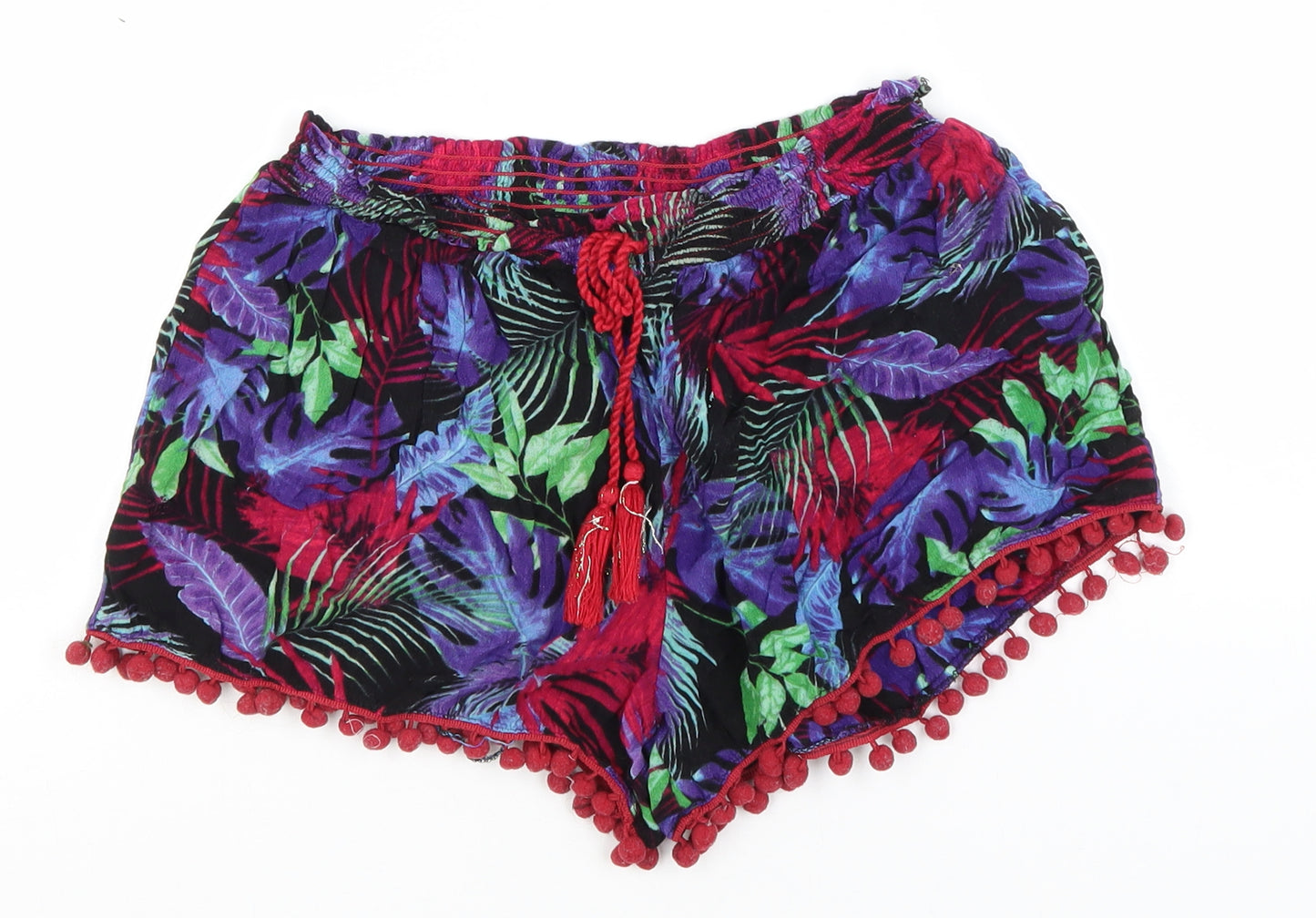 George Womens Multicoloured Floral Viscose Chino Shorts Size 8  Regular