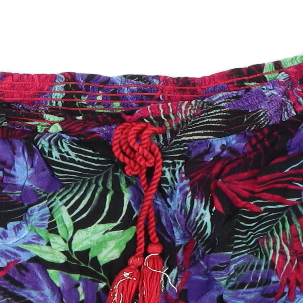 George Womens Multicoloured Floral Viscose Chino Shorts Size 8  Regular