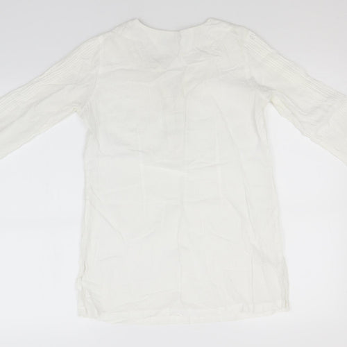 BiBA Womens White   Basic Blouse Size 6 Round Neck