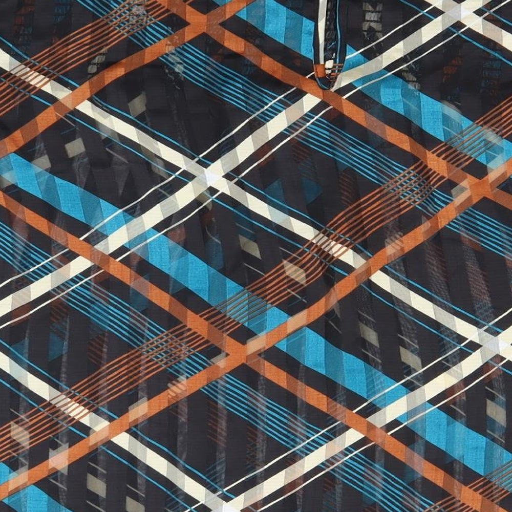 George Womens Multicoloured Striped Polyester Basic Blouse Size 16 Round Neck