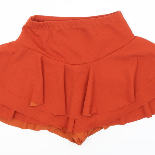 Preworn Womens Brown  Polyester A-Line Skirt Size 10