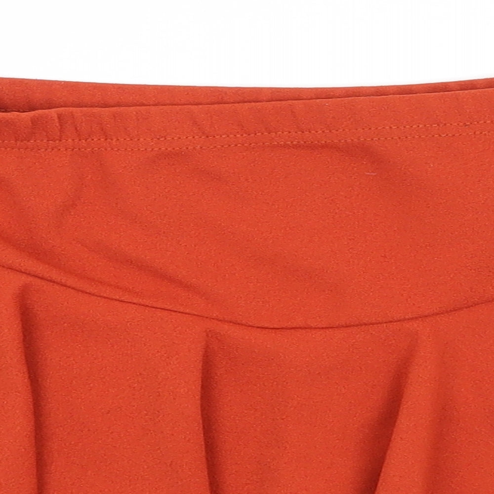 Preworn Womens Brown  Polyester A-Line Skirt Size 10