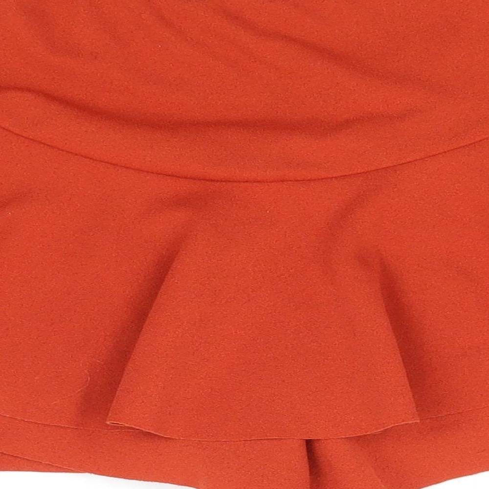 Preworn Womens Brown  Polyester A-Line Skirt Size 10