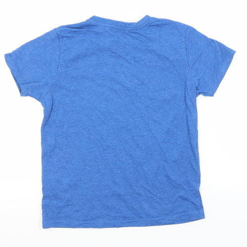 Primark Boys Blue  Cotton Basic T-Shirt Size 7-8 Years Round Neck  - Game Over