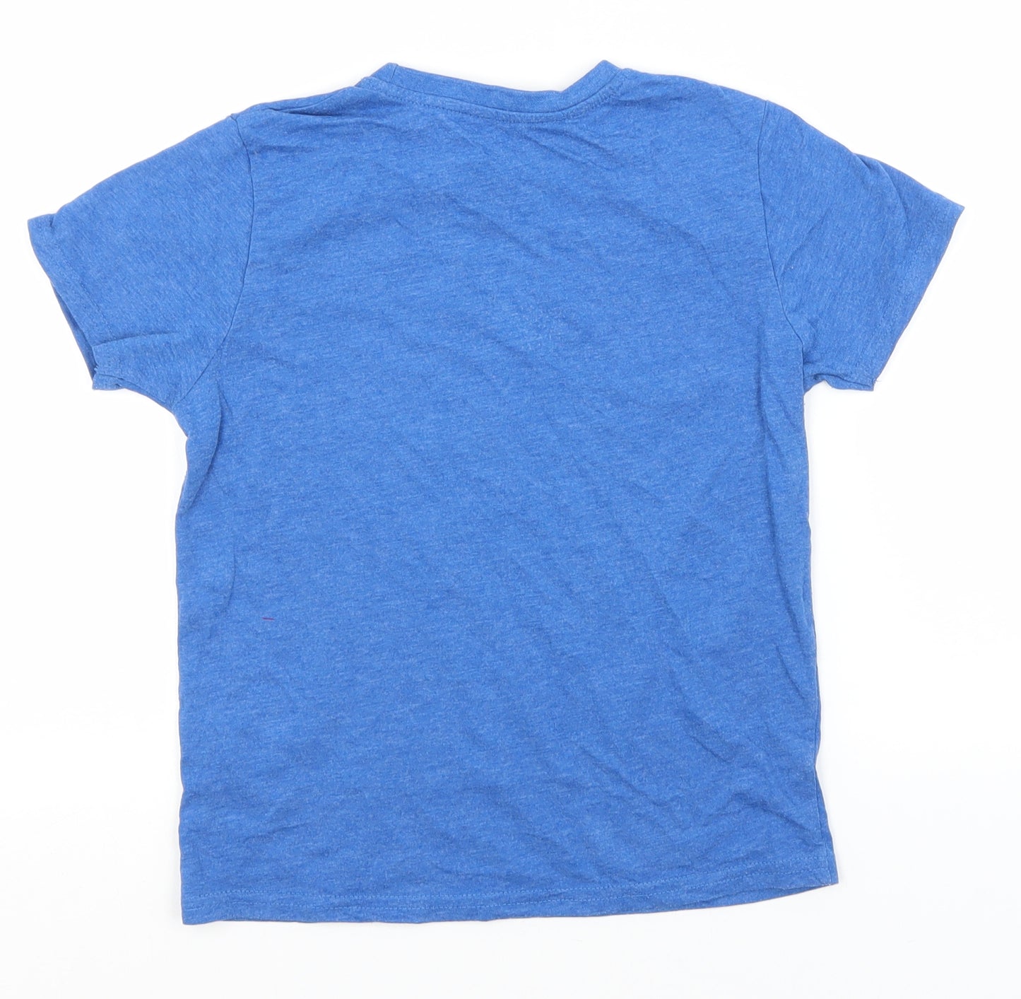 Primark Boys Blue  Cotton Basic T-Shirt Size 7-8 Years Round Neck  - Game Over