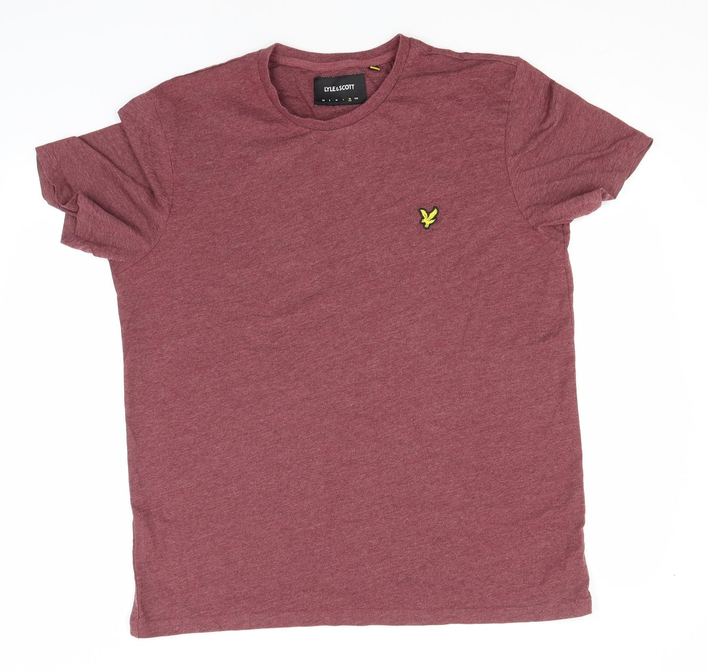 Lyle & Scott Mens Red  Polyester  T-Shirt Size XL Round Neck