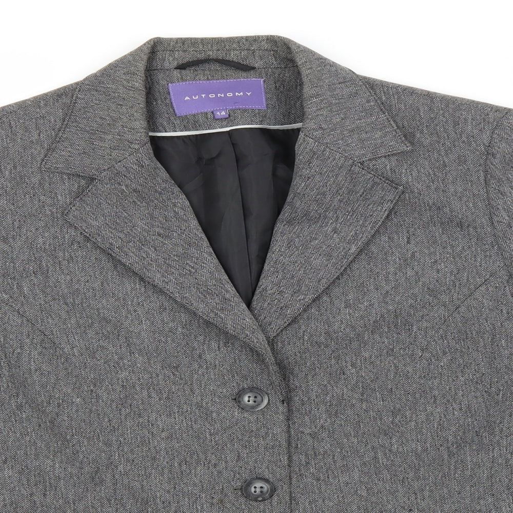 Autonomy Womens Grey   Jacket Blazer Size 14