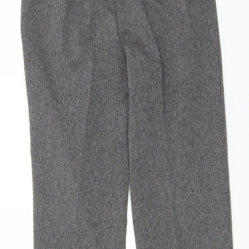 Autonomy Womens Grey Herringbone Polyester Dress Pants Trousers Size 14 L23 in Regular